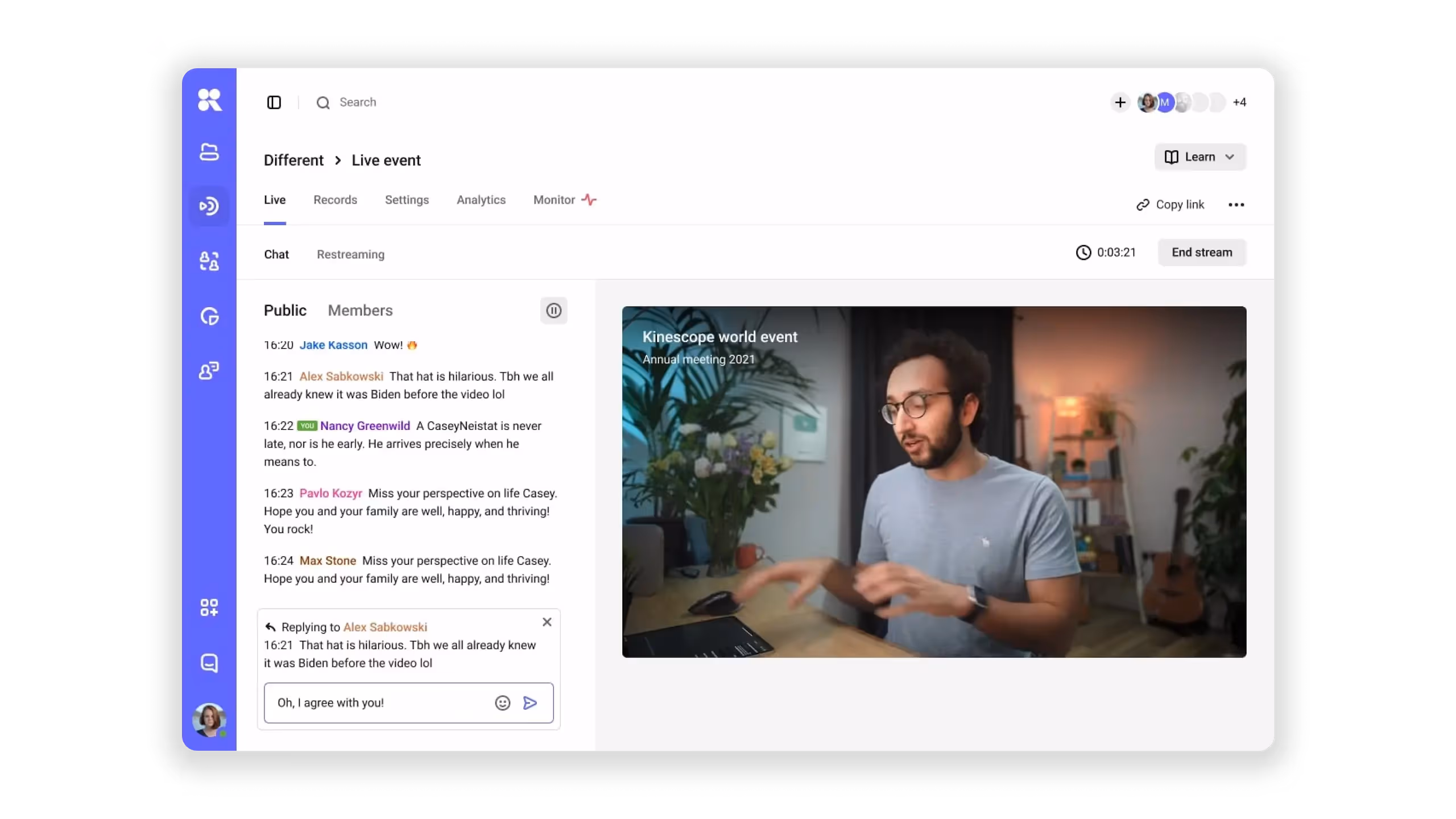 Профессиональная стриминговая платформа Kinescope для бизнеса и вебинаров.